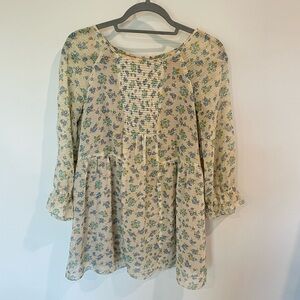 NWOT Free People Floral Longsleeve Dress